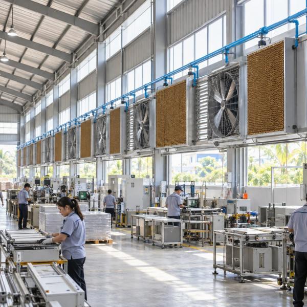 Làm mát bay hơi nhà xưởng: Nguyên lý, ưu điểm và điều kiện sử dụng